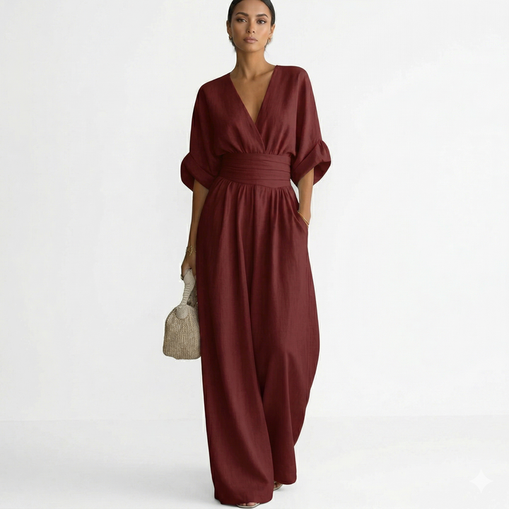 Cheska™ | Elegantní overal s lehkým splýváním