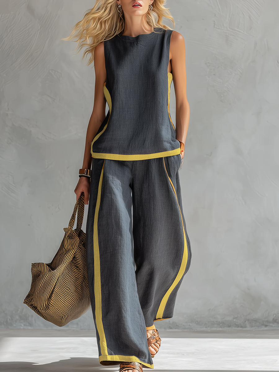 Valeria™ | Elegantni komplet s širokim hlačama