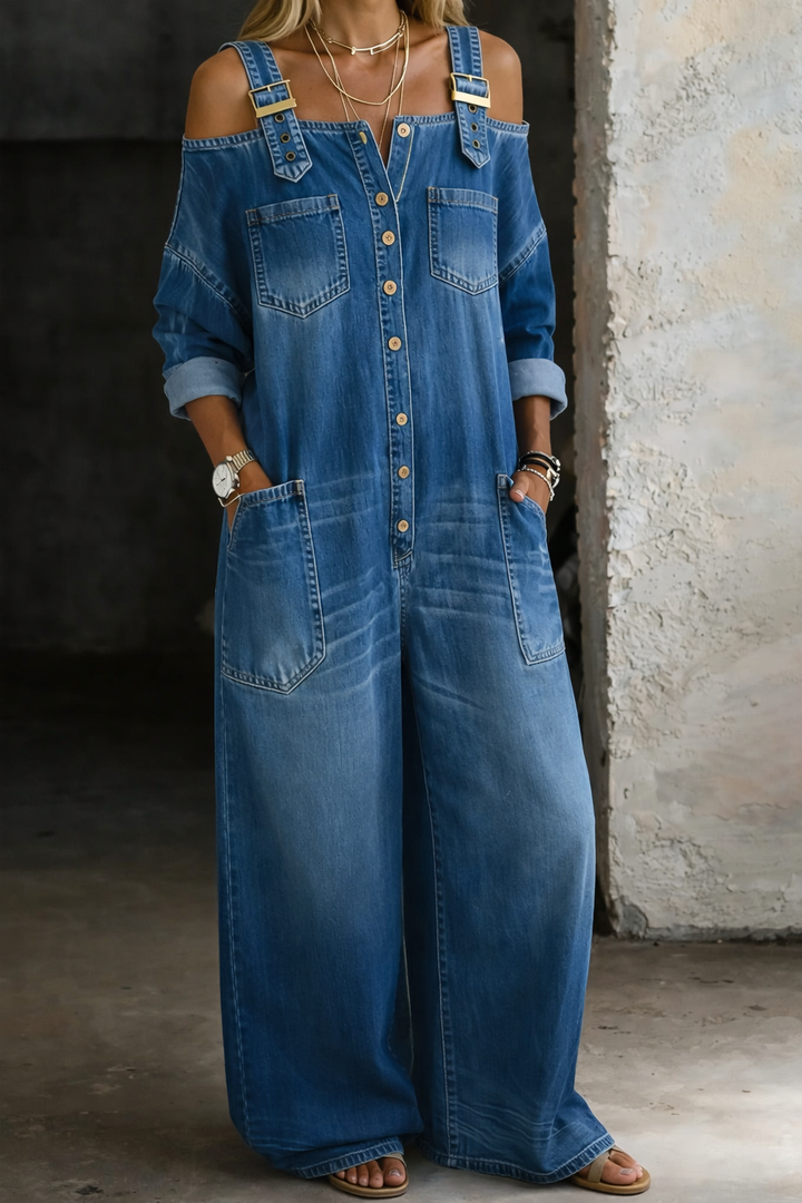 Sophia | Tuta v denimu s odhalenými rameny