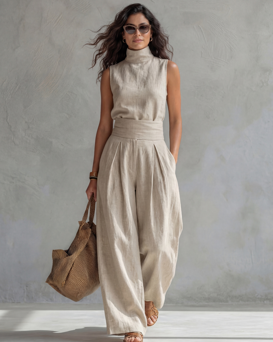 Maria | Elegantní široké kalhoty a topový set