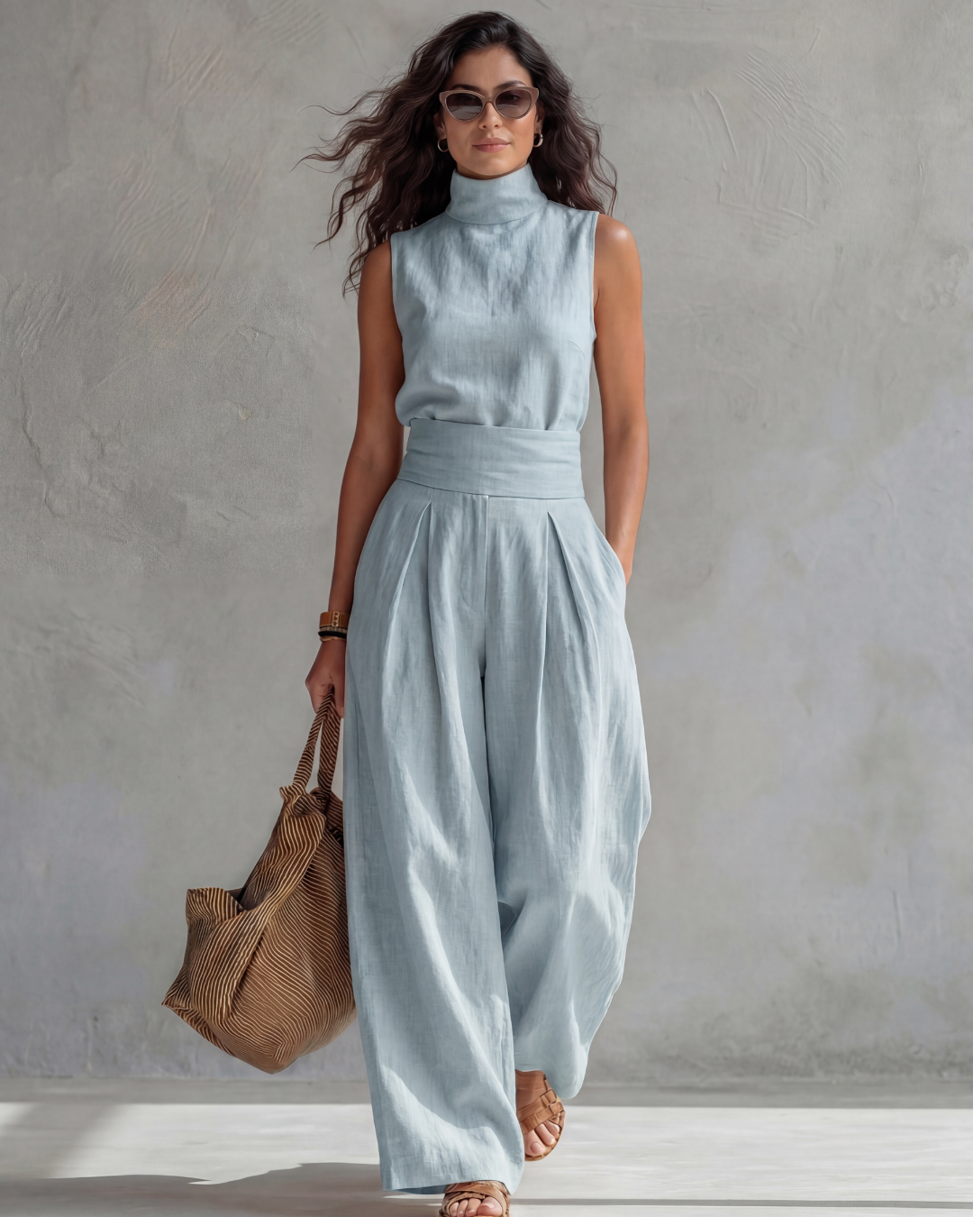 Maria | Elegantní široké kalhoty a topový set