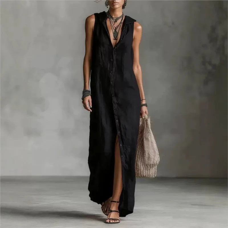 Penélope | Elegantní a ležérní midi šaty s výstřihem do V