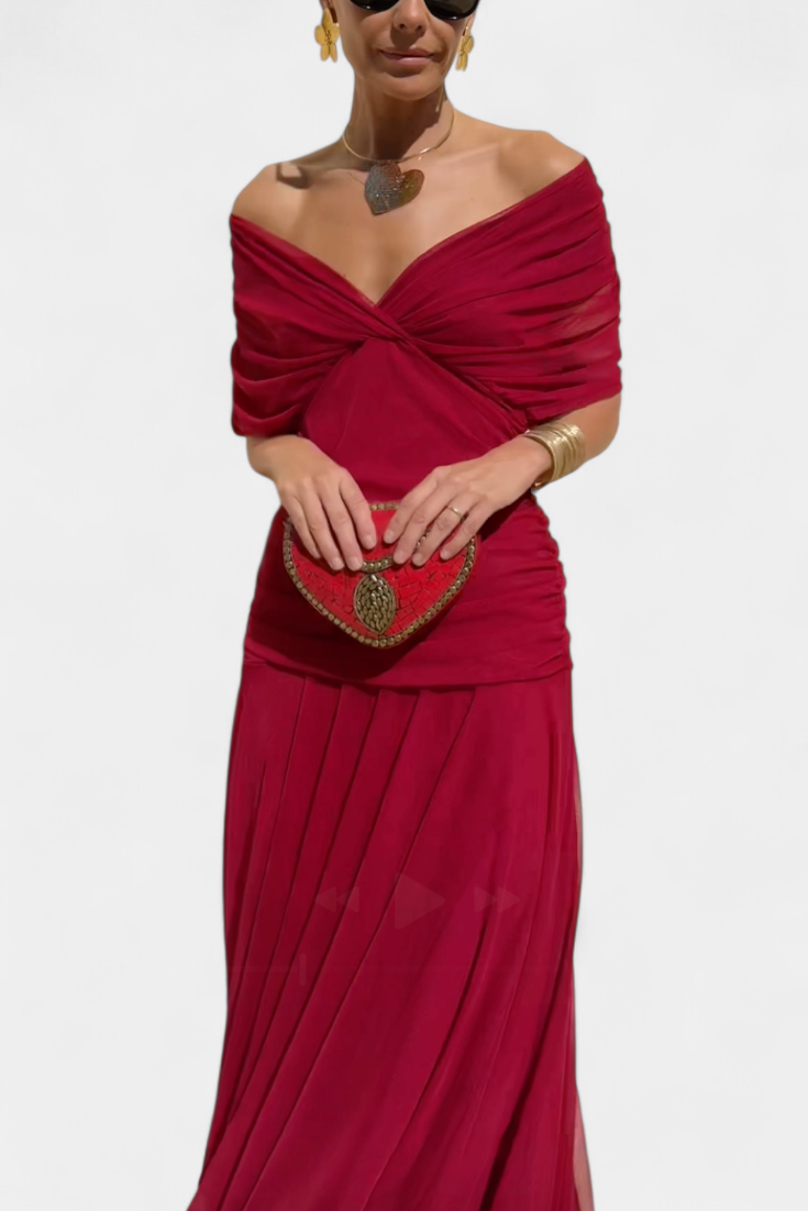 Florendra | Dlouhé květinové šaty s výstřihem do V