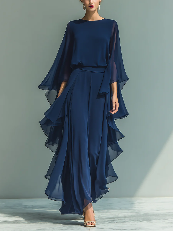 Aurora | Elegantní kompletní souprava z chiffon s volány