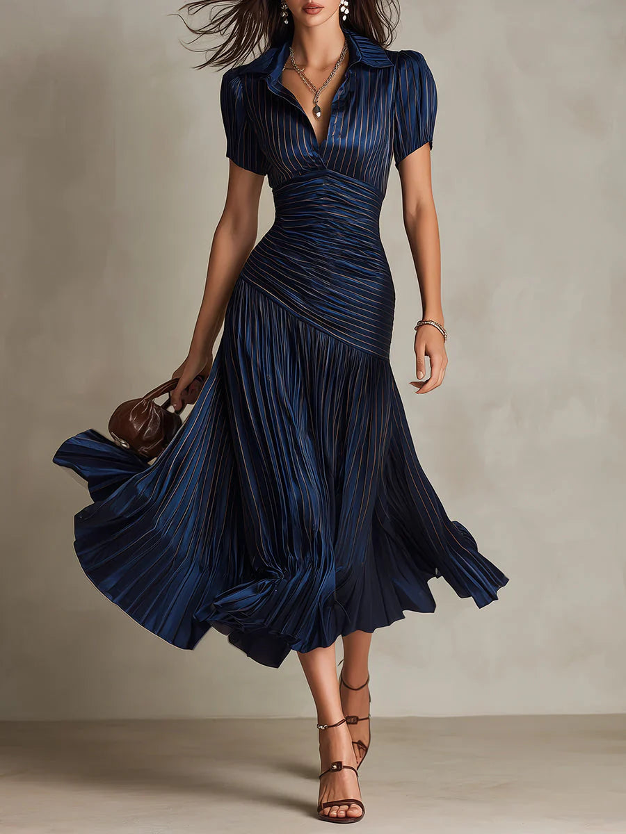 Elena™ | Vintage Elegantní Chiffon Maxi Šaty