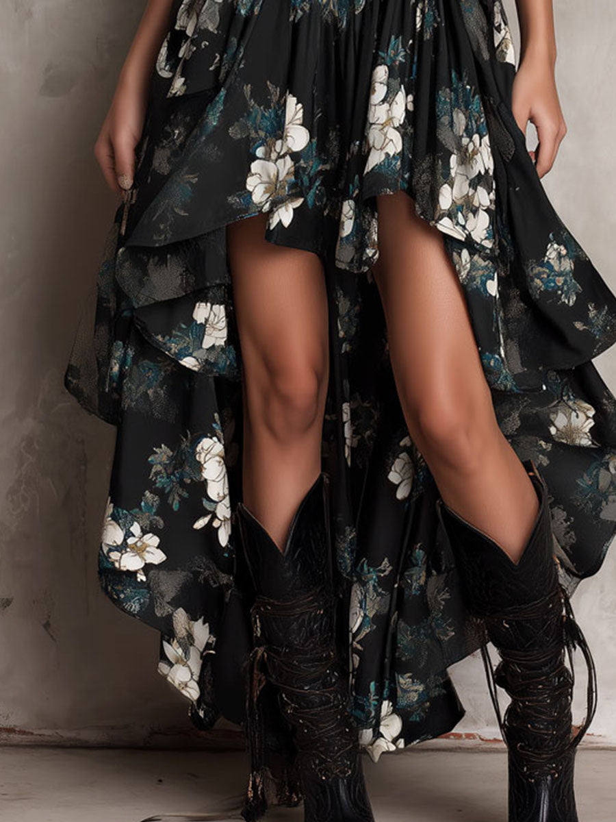 Esmé™ | Boemska Floral Maxi Haljina Bez Naramenica