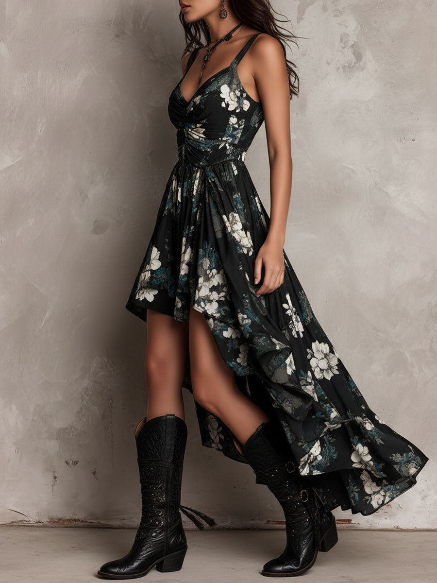 Esmé™ | Boemska Floral Maxi Haljina Bez Naramenica