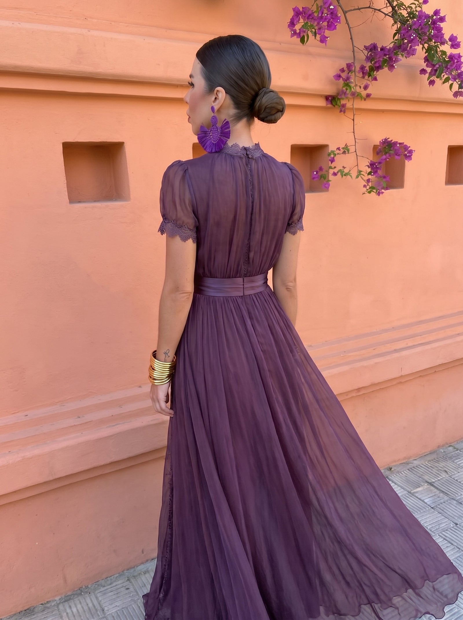 Ashley — Vintage Duga Haljina od Šifona