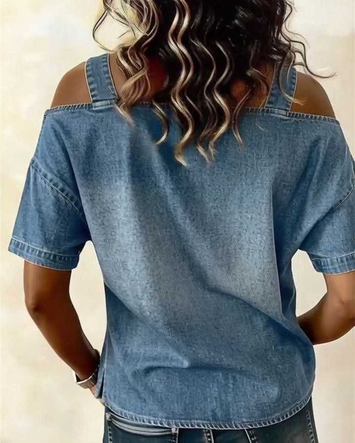Liora™ | Stylový denimový top pro nenucenou eleganci