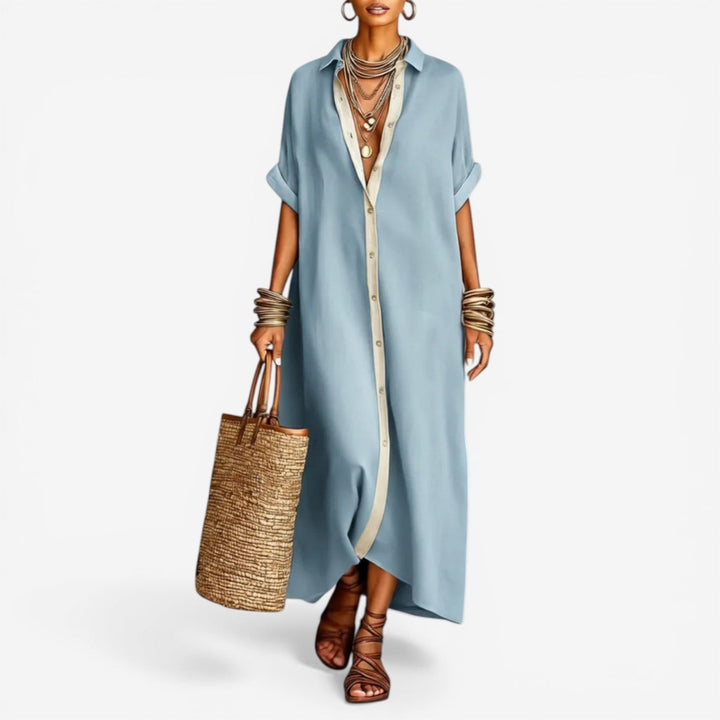 Noelle™ | Lehký elegantní set s širokými nohavicemi