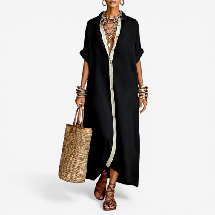 Noelle™ | Lehký elegantní set s širokými nohavicemi