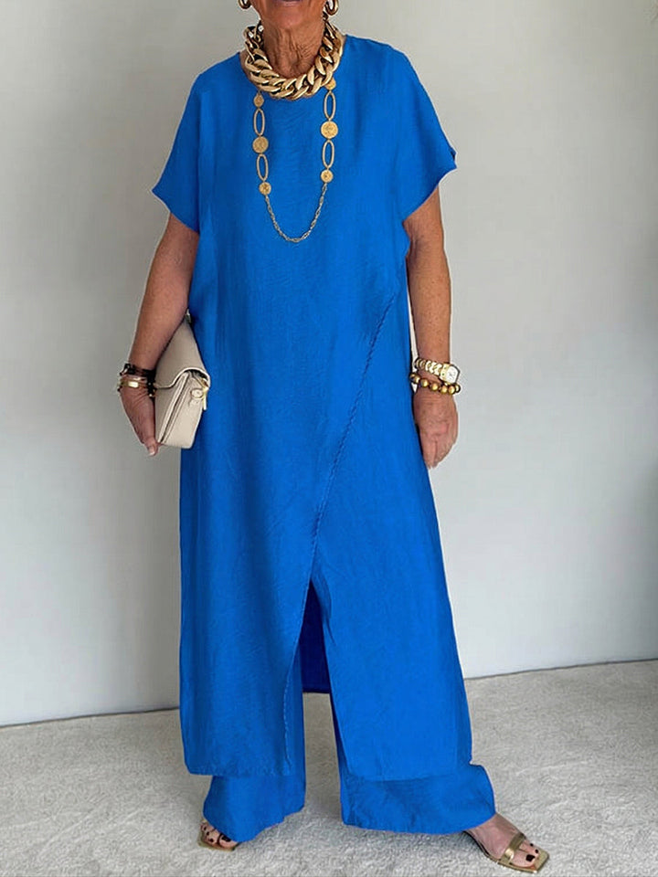 Karolína™ | Elegantní komplet s tunikou a volnými kalhotami